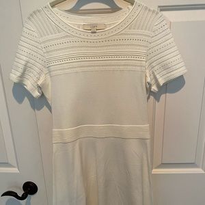 Cream Loft Sweater Dress